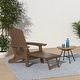 preview thumbnail 41 of 52, WINSOON Set of 2 HIPS Folding Adirondack Chair with Adjustable Backrest and Retractable Ottoman