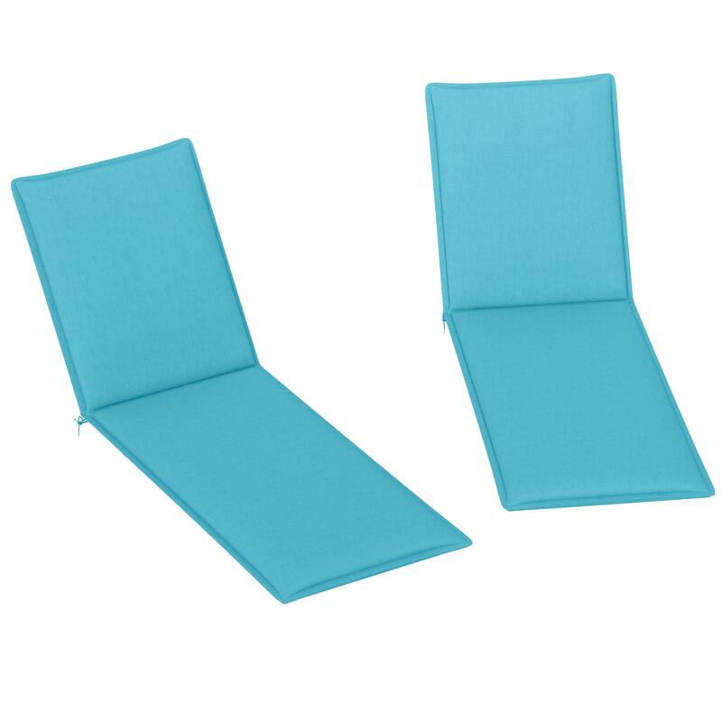 Outsunny Outdoor Lounge Chair Cushion Set of 2, UPF50+ 200gsm Fabric and 25D High-Density Foam