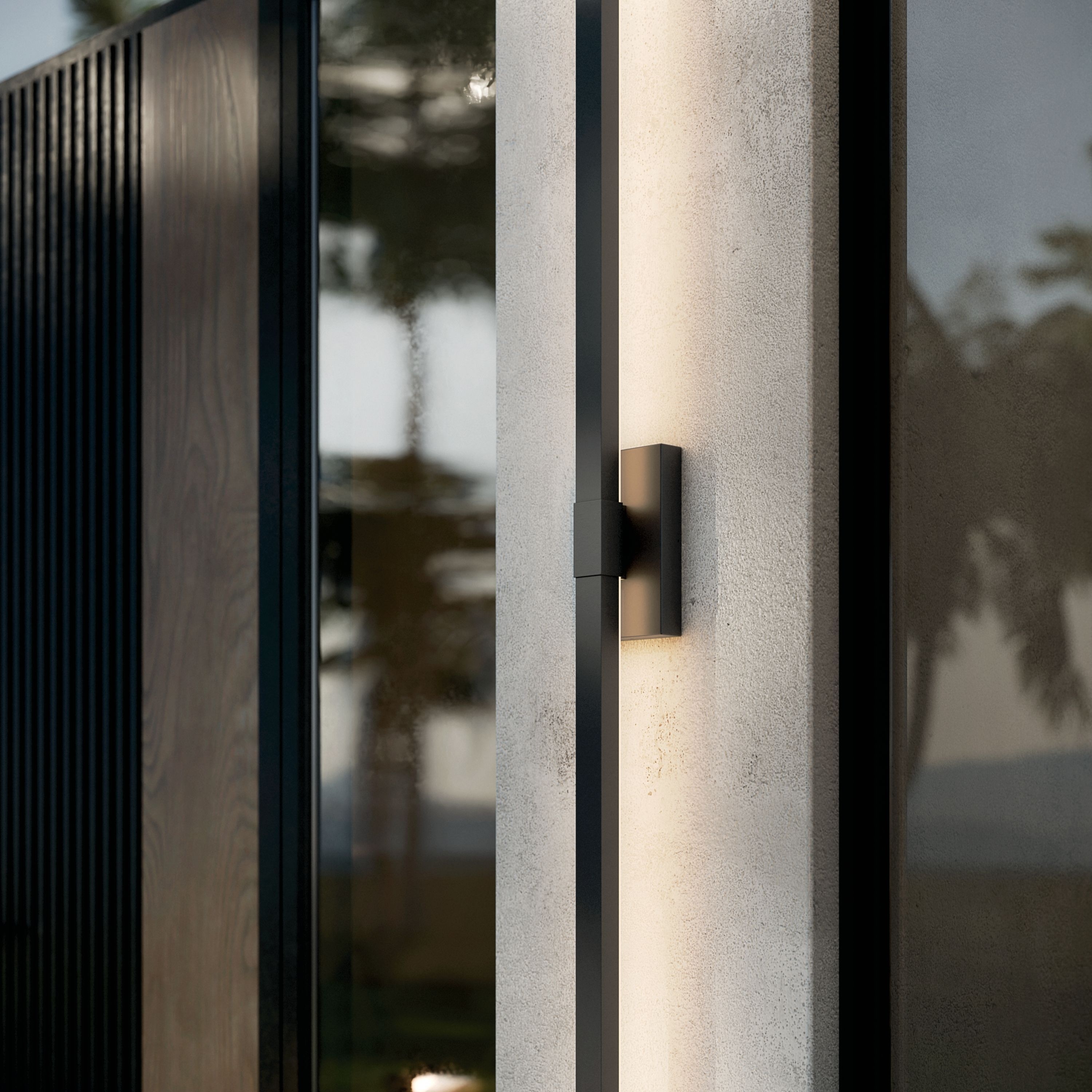 60" Outdoor LED Wall Light - Textured Black