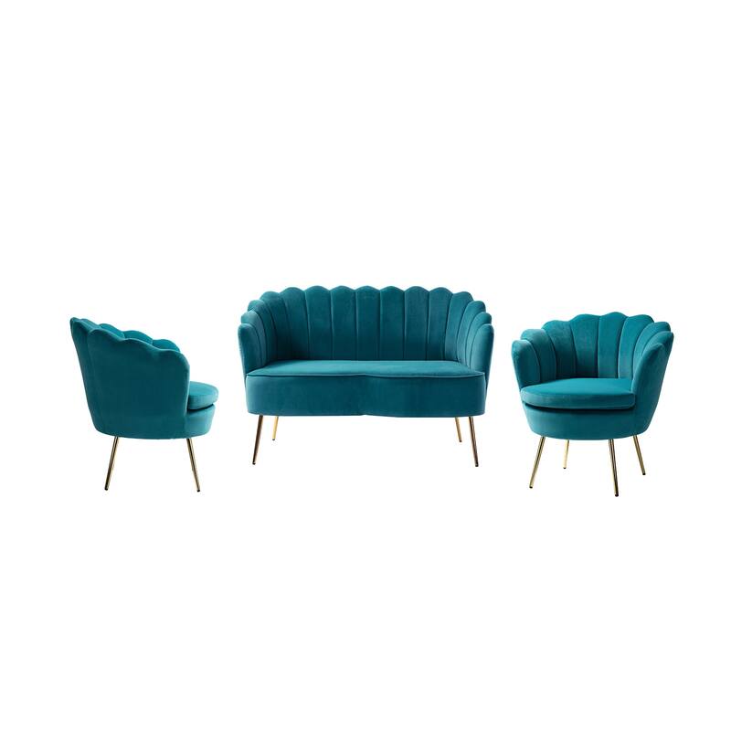 Xabier 52 in. 3 Piece Living Room Set by HULALA HOME
