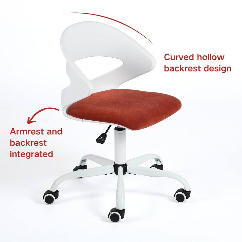 Homy Casa Arched Back Task Chair-Upholstered Seat, Adjustable Height