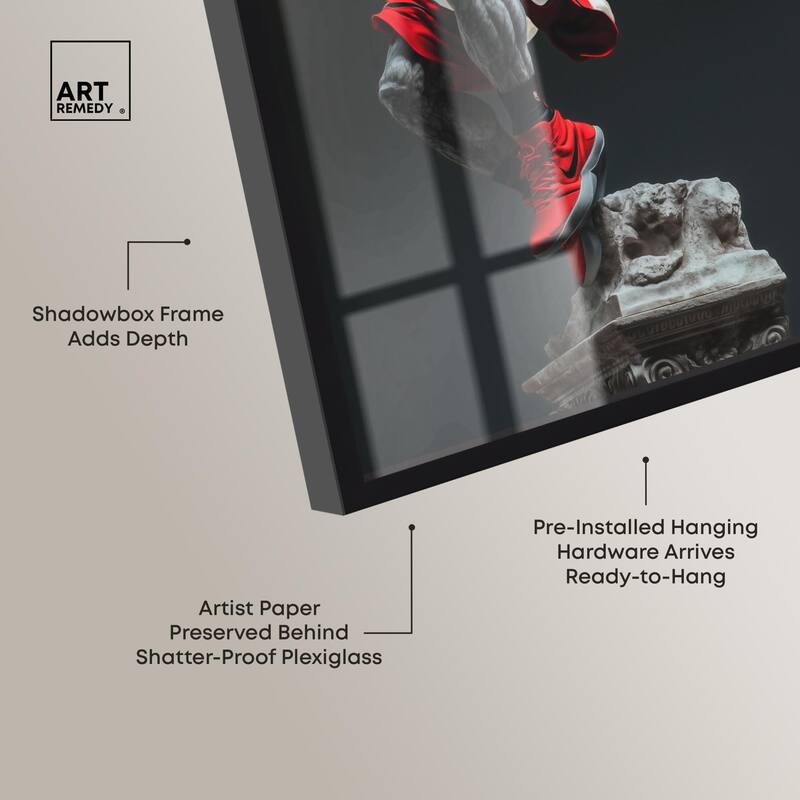Basketball White Uniform Shadowbox by Art Remedy