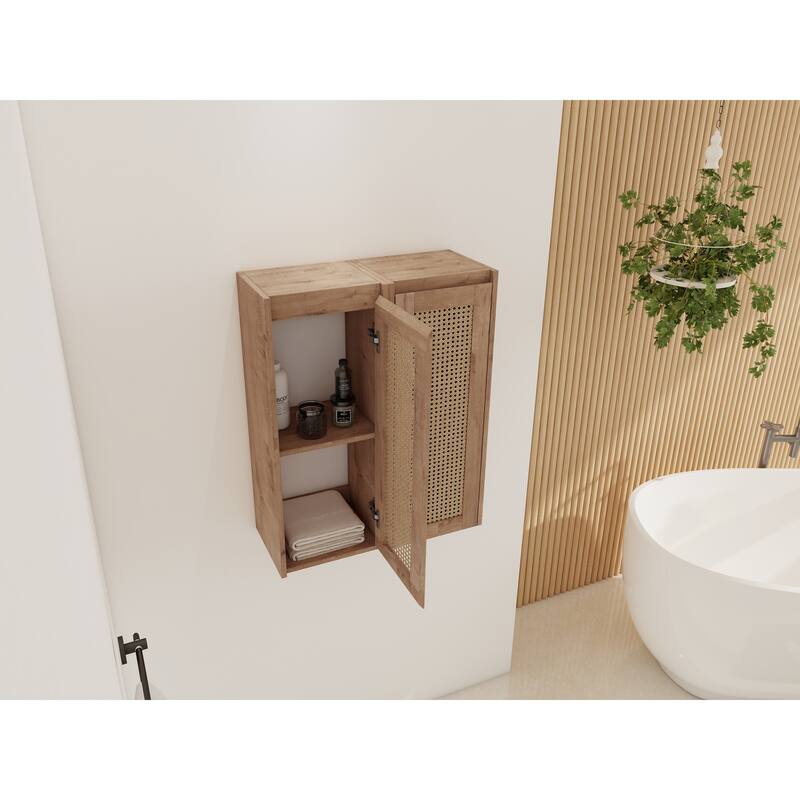 GDFStudio Bathroom Wall-Mounted Side Cabinet with Soft Close Doors