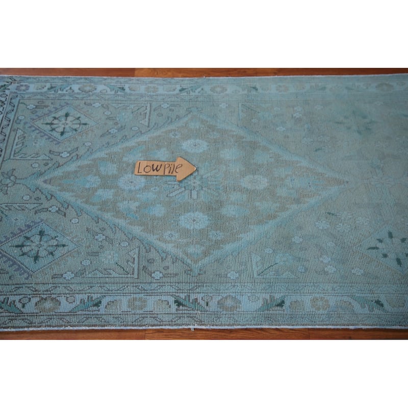 Hand-knotted Traditional Tabriz Persian Runner Rug Vintage Wool Carpet - 3'2" x 11'6"