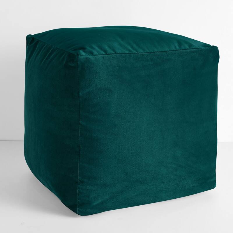 Sorra Home Solid Velvet Indoor Bean Pouf