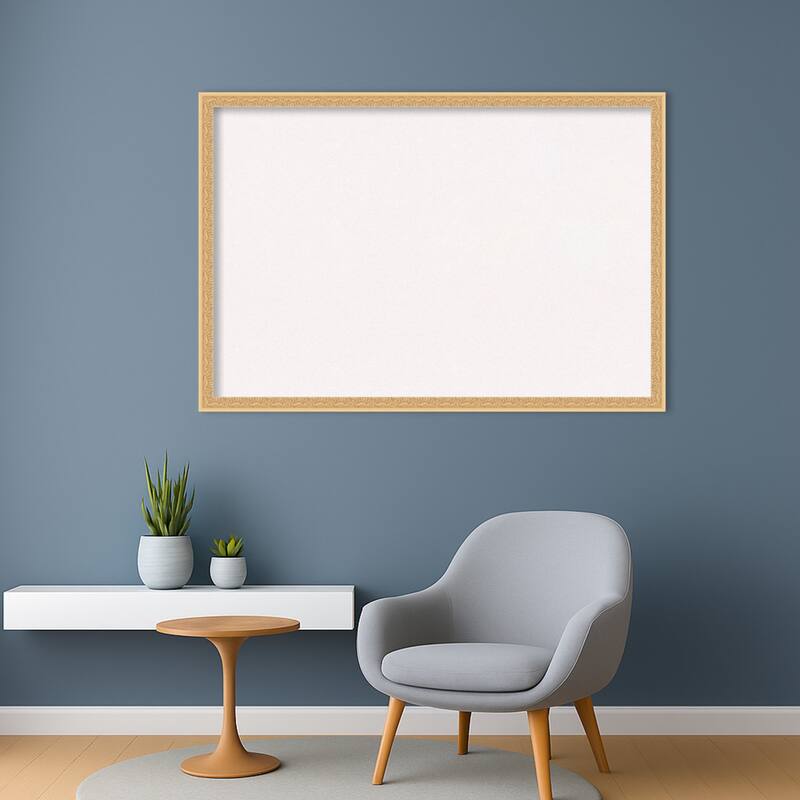 Bethany Gold Wood Framed Cork Board - Bulletin Board, Organization Board, Pin Board