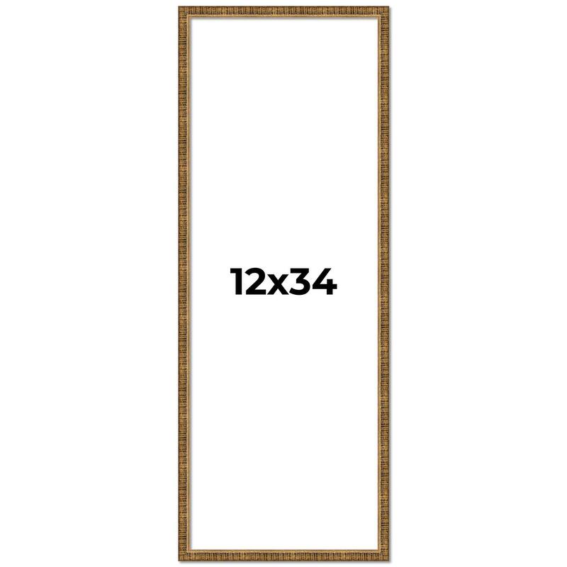 12x34 Frame Gold Kingsley Distressed Solid Wood Picture Frame Width