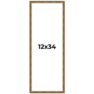 12x34 Frame Gold Kingsley Distressed Solid Wood Picture Frame Width