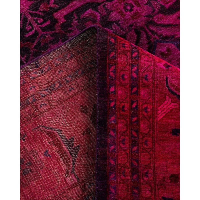 Fine Vibrance One-of-a-Kind Hand-Knotted Area Rug - Purple, 10' 1" x 14' 3" - 10' 1" x 14' 3"