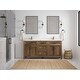 preview thumbnail 29 of 48, Willow Collections 72 x 22 Santa Monica Teak Double Bowl Sink Bathroom Vanity in Distressed Graywashed with Countertop
