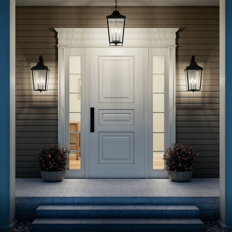 Kichler Lighting Forestdale 21.5 in. 2-Light Textured Black Outdoor Wall Sconce - 21.5 in