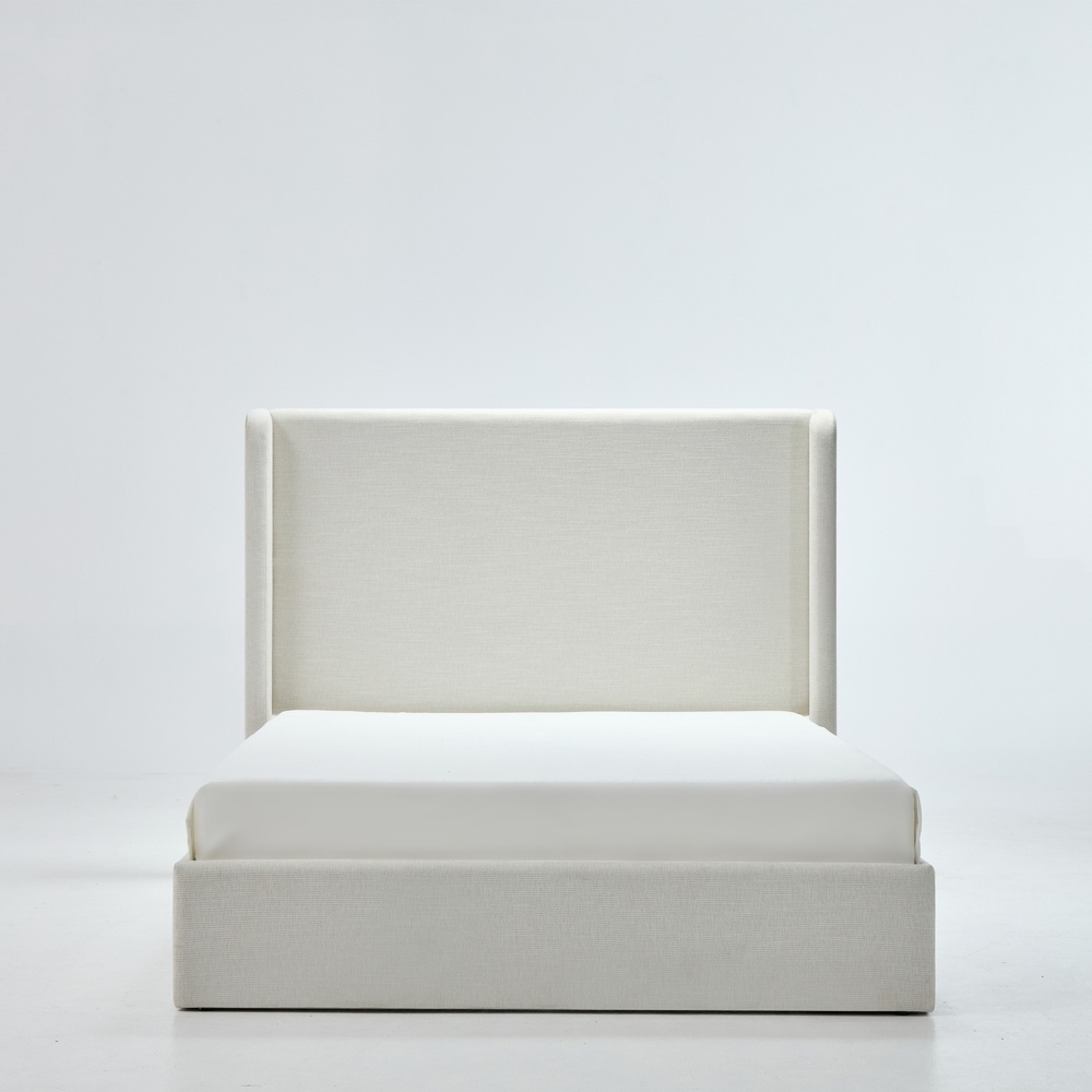 Upholstered Wingback Bed
