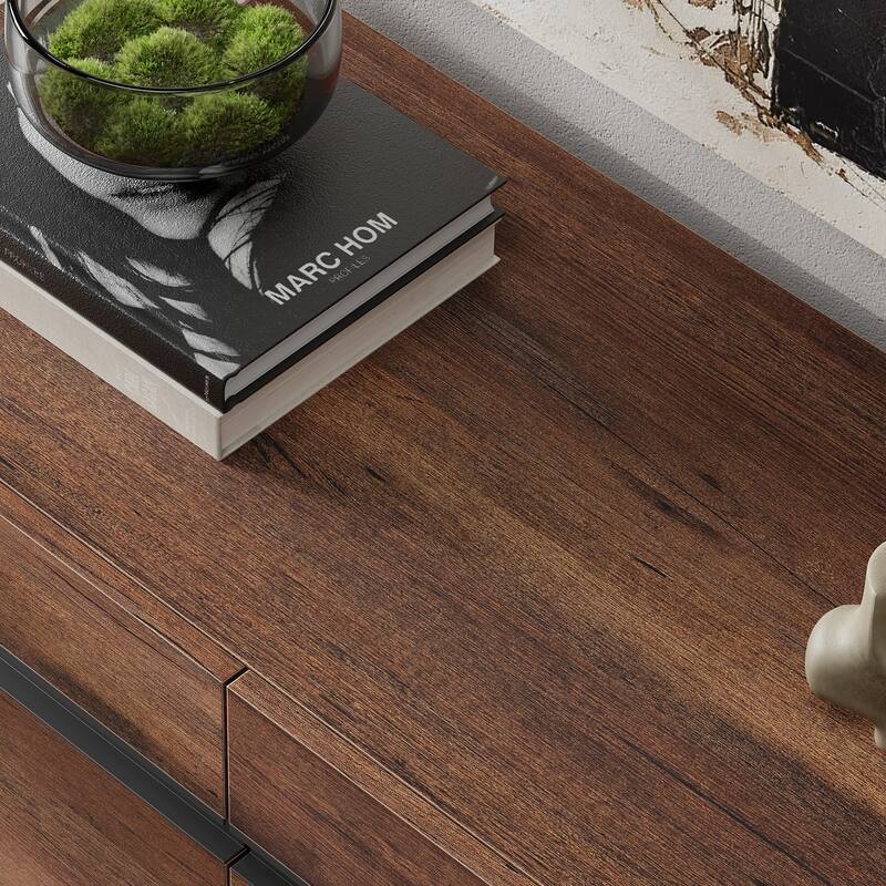 Modern TV Stand, Entertainment Center TV Console Table with Drawers and Metal Base, Media Console for Living Room, Bedroom