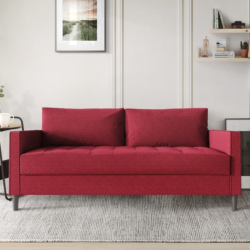 CraftPorch Contemporary Minimalist Linen Upholstered 3-Piece Living Room Set