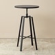 preview thumbnail 25 of 60, Glitzhome Industrial Modern Adjustable Bar Table Rustic Steel 3-Piece Pub Sets