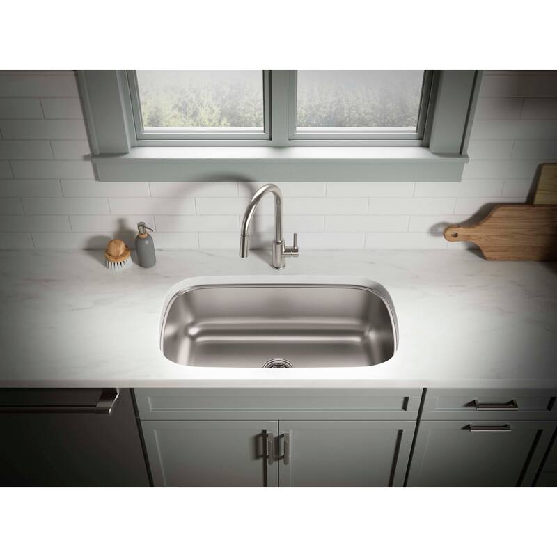 Sterling 36595 Valton 32-3/16" Undermount Single Basin Stainless Steel - Stainless Steel