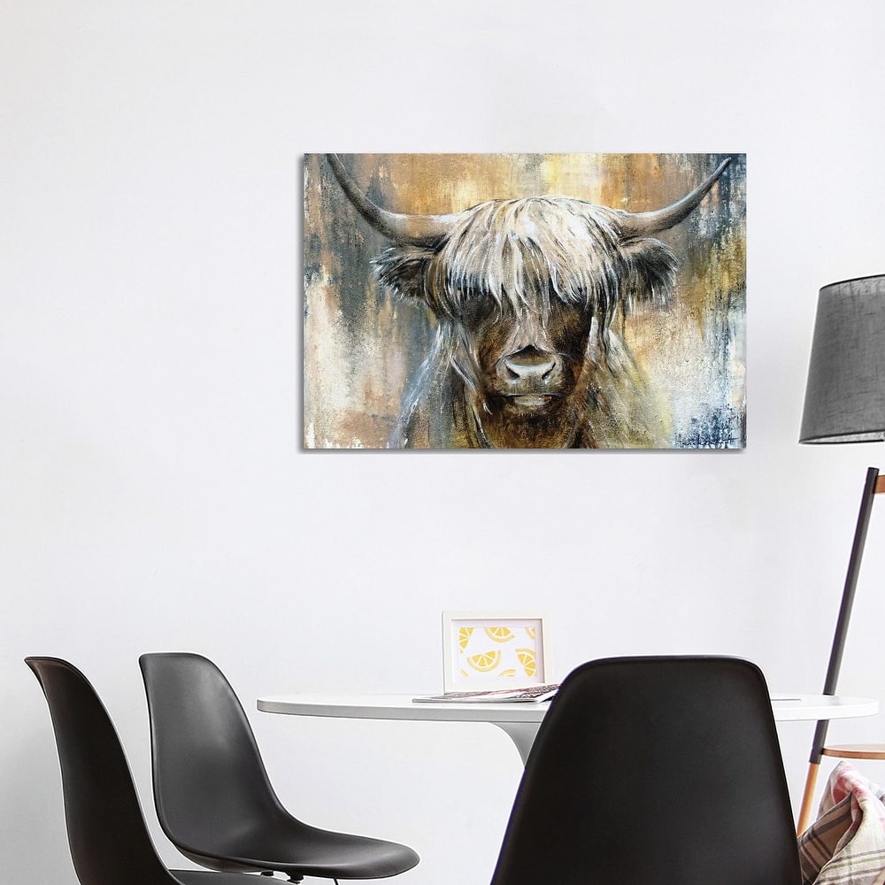 iCanvas "Highland Cow I" by Studio Paint-Ing Canvas Print
