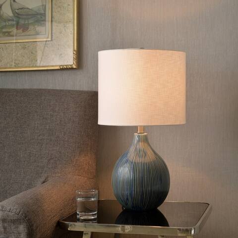 Sadie Distressed Blue Ceramic Accent Lamp