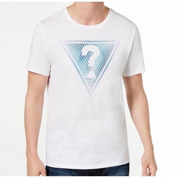 Shop Guess Mens T Shirt White Size Small S Logo Striped Tee Short Sleeve On Sale Overstock 30080348