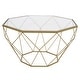 preview thumbnail 34 of 44, Malibu 29" Modern Octagon Center Coffee Table with Tempered Glass Table top & Sturdy Metal Geometric Base for Living Room Office
