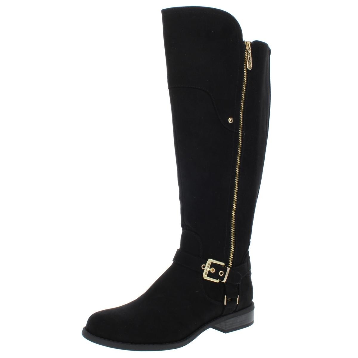 Riding Boots Faux Suede Wide Calf 
