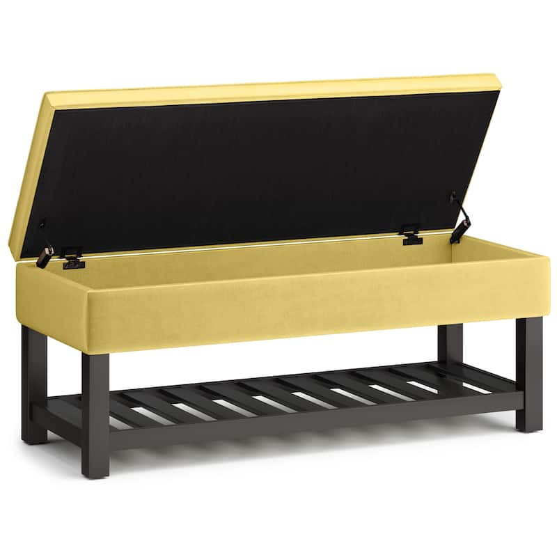 WYNDENHALL Essex 44 inch Wide Transitional Rectangle Ottoman Bench