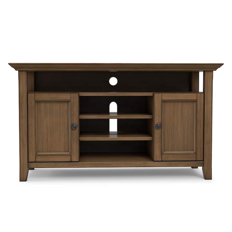 WYNDENHALL Halifax 54 inch Wide Solid Wood Transitional TV Stand - 54'' W x 18.9'' D x 31.9'' H