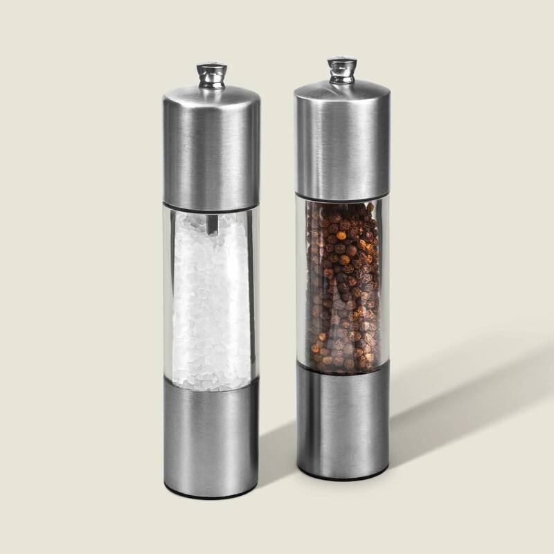 Cole & Mason Everyday Stainless Steel Salt & Pepper Mill Set 7.5"