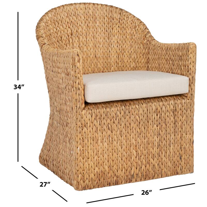 SAFAVIEH Couture Nguyet Water Hyacinth Dining Chair - 26" W x 27" L x 34" H - 26Wx27Dx34H