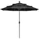 EliteShade Sunbrella 9-foot Patio Market Umbrella - 3 Tiers Black