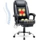 preview thumbnail 4 of 57, EROMMY Heated Massage Executive Office Chair, PU Leather with Retractable Footrest