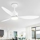 preview thumbnail 4 of 127, 52"/42" Black/Gold LED Ceiling Fan with Lights Remote(3-Blade) 52in - White
