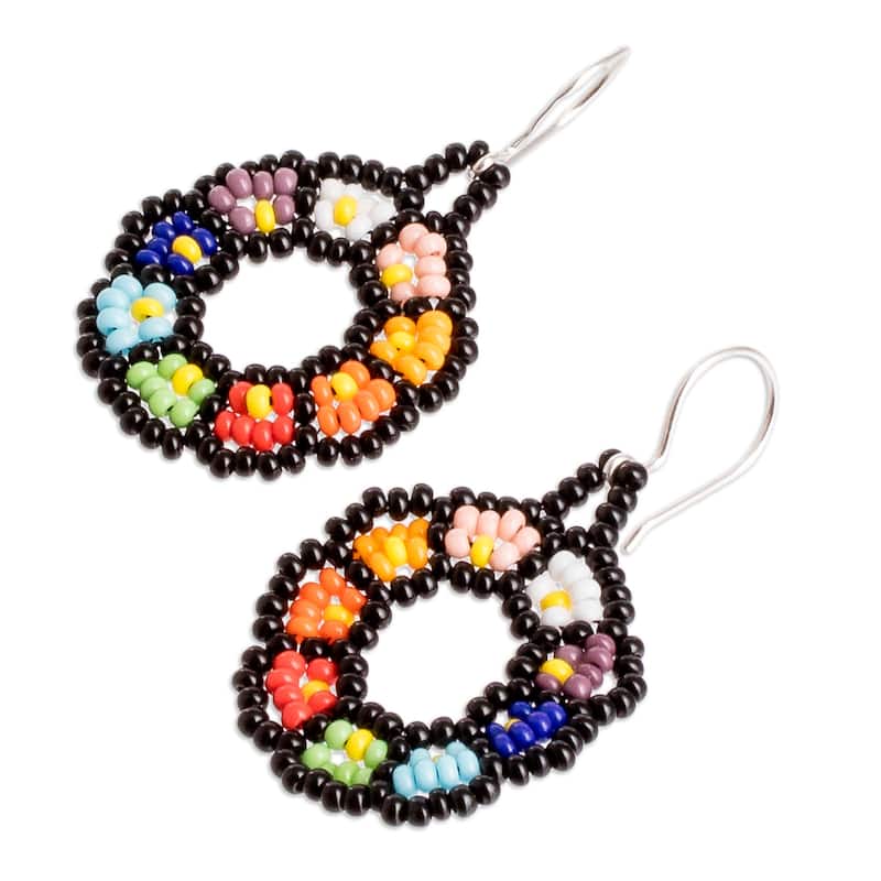 Novica Handmade Floral Dream Beaded Dangle Earrings