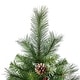 preview thumbnail 18 of 19, 4.5-ft Spruce Pre-Lit or Unlit Artificial Christmas Tree with Glitter Branches Red Berries Pinecones by Christopher Knight Home