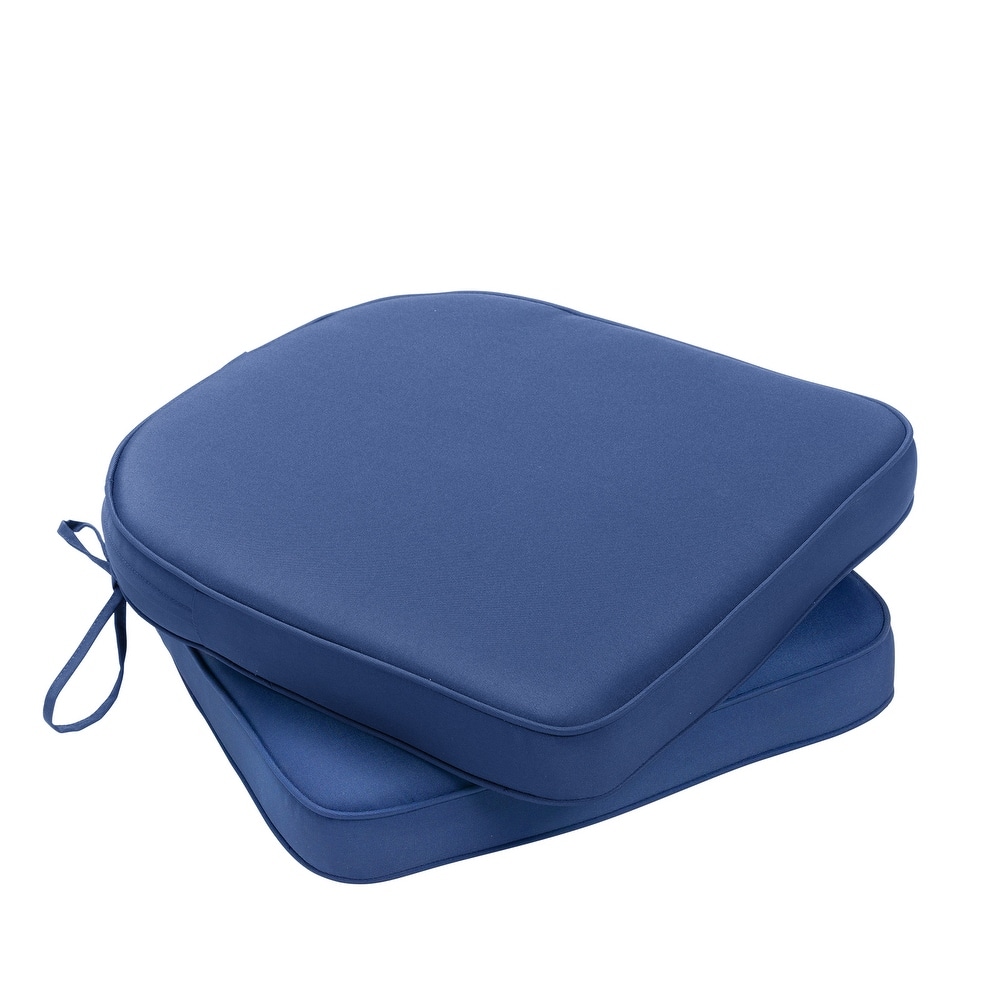 Aoodor Outdoor Chair Cushion, Soft, Fade-resistant Polyester Set of 2 - 21''x21''
