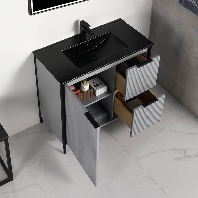 Blossom 36 Inch All Wood Freestanding Bathroom Vanity with Sink