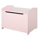 preview thumbnail 8 of 19, Qaba Kids Wooden Toy Storage Box Organizer Chest with Magnetic Hinge, Large Chest Space, & Groove Handle Pink