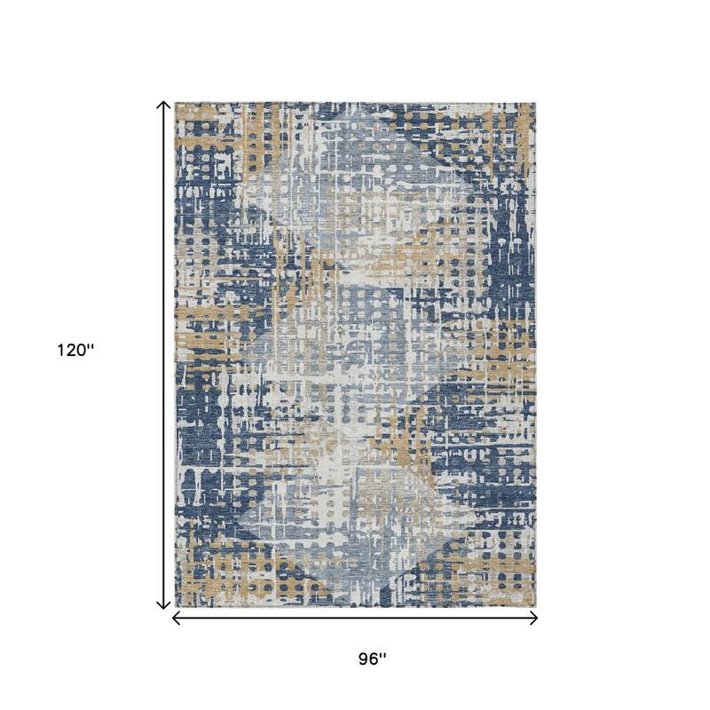 HomeRoots Geometric Transitional Rectangle Outdoor Rug