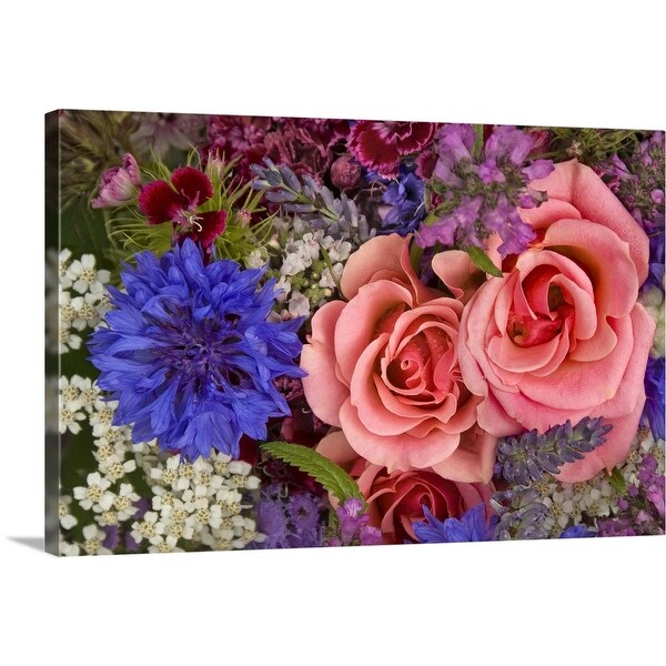 "Flowers for sale at the Farmers Market" Canvas Wall Art