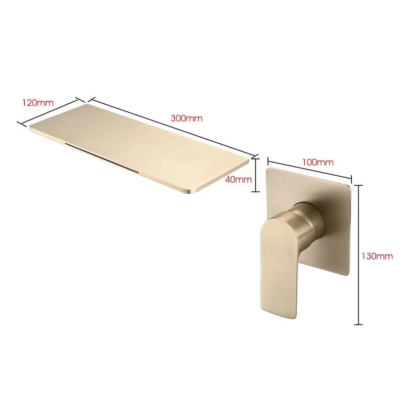 Modern Single Handle Wall Mounted Bathroom Sink Faucet with Ceramic Valve Core, Rust, Corrosion and Leak Proof