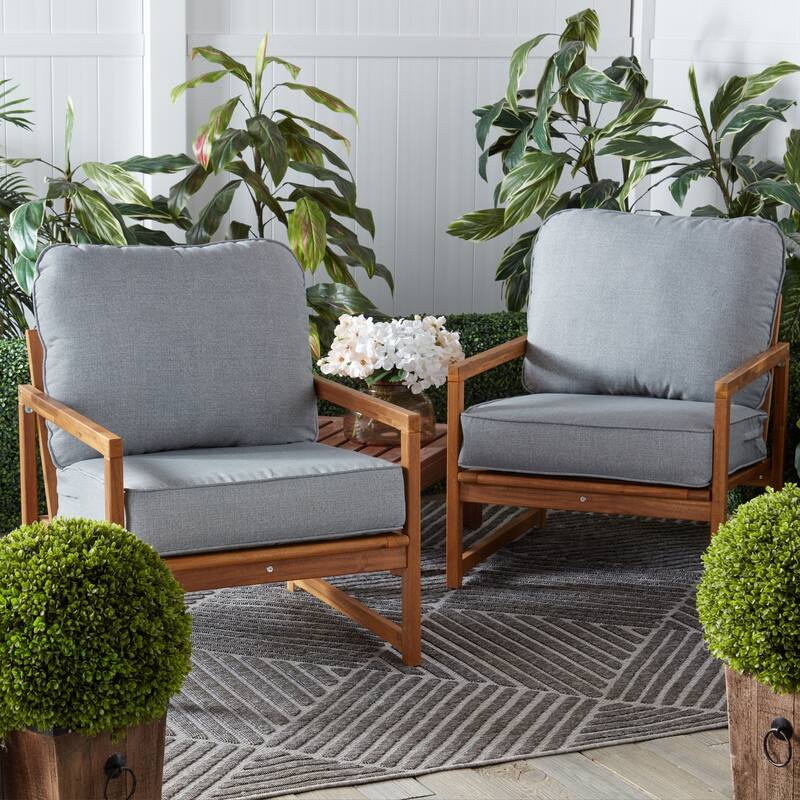 Outdoor 2-Piece Reversible Deep Seat Cushion Set (Cushions Only)