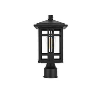 Jasper 15 inch Outdoor Post light in Black - 15"