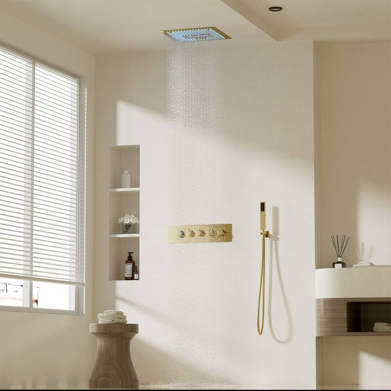 4 Functions Shower System with Multi-Function Remote Control 64 Color Lights