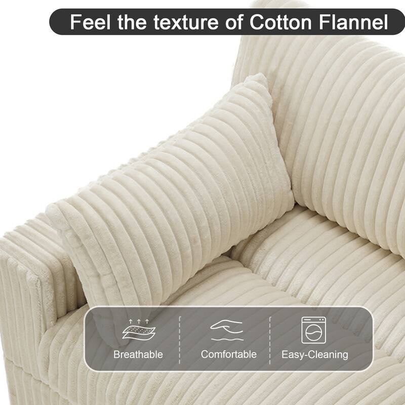 Plush Faux Fur Accent Sofa Chair