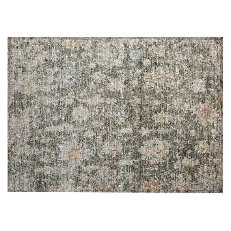 Machine Washable Indoor/ Outdoor Casual Traditional Chantille Rug