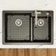 preview thumbnail 17 of 59, Karran 33" Top Mount Large/Small Bowl Quartz Kitchen Sink Kit - 33" x 22" x 9"