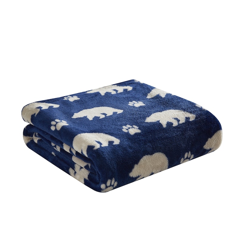 Dearfoams 4pc Mama Bear Comforter with Throw and 2 Eye Masks Set