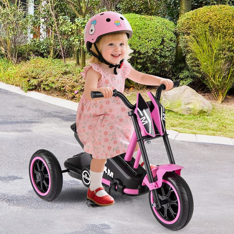Gymax Kids Tricycle w/Foot Pedals Forward/Backward Steering Handlebars