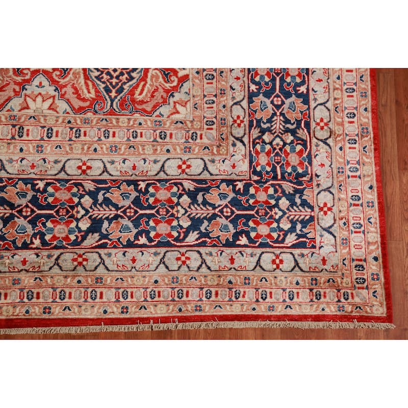 Vegetable Dye Ziegler Rug Handmade Traditional Wool Carpet - 9'0"x 12'2"