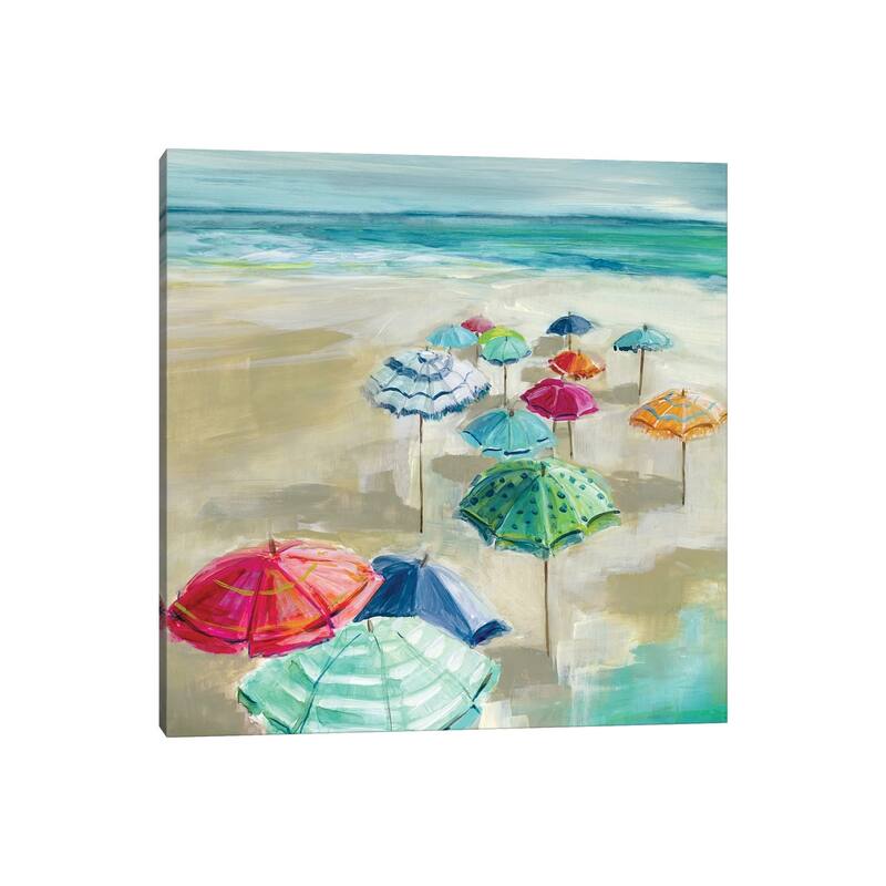 iCanvas "Umbrella Beach I" by Carol Robinson Canvas Print